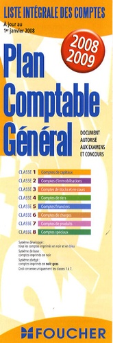  Foucher - Plan comptable général - Liste intégrale des comptes.