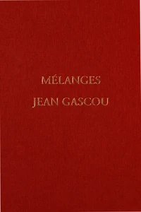 Mélanges Jean Gascou