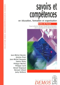 Savoirs Et Competences En Education, Formation Et Organisation