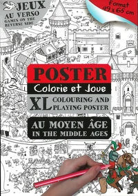 Poster colorie et joue au moyen-age