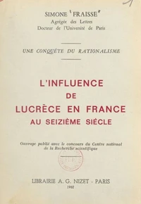 L'influence de Lucrèce en France au seizième siècle