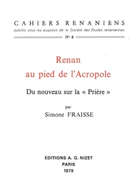 Renan au pied de l'Acropole