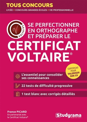 Se perfectionner en orthographe et préparer le Certificat Voltaire®