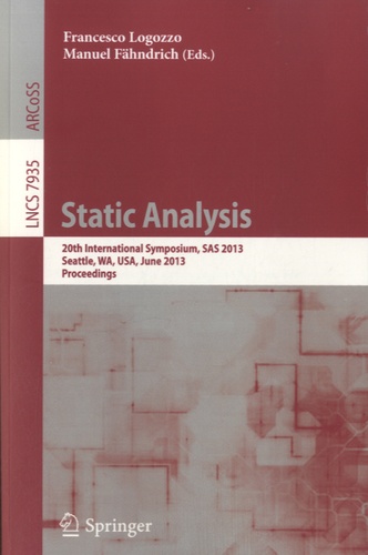 Francesco Logozzo - Static Analysis.