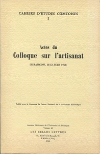 Actes du colloque sur l'artisanat