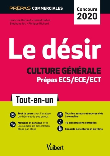 Le désir - Culture générale - Prépas commerciales ECS/ECE/ECT - Concours 2020. Tout-en-un  Edition 2020-2021