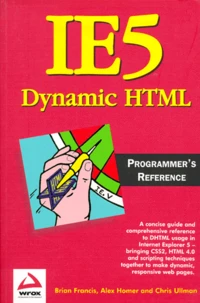 Ie5 Dynamic Html Programmer'S Reference