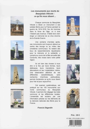 Les monuments aux morts du Beaujolais Viticole : ce qu'ils nous disent .. .