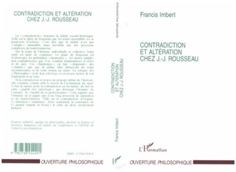 Francis Imbert - Contradiction et altération chez J.-J. Rousseau.