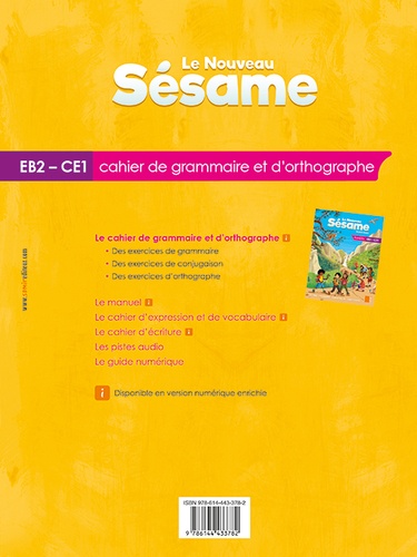 Le nouveau Sésame Cahier de grammaire et d'orthographe CE1-EB2