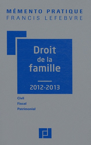 Droit de la famille  Edition 2012-2013