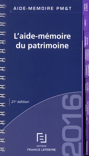  Francis Lefebvre - L'aide-mémoire du patrimoine.