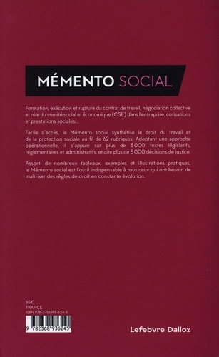 Mémento social. Edition 2022 spéciale rentrée universitaire