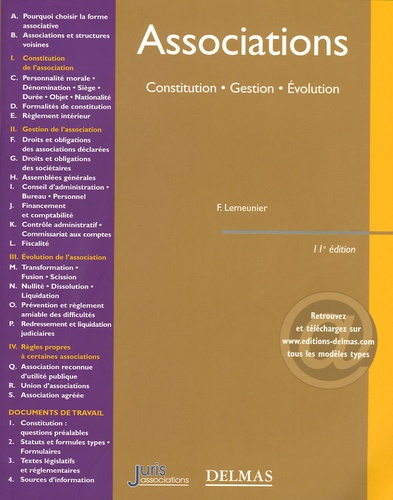 Francis Lemeunier - Associations - Constitution - Gestion - Evolution.