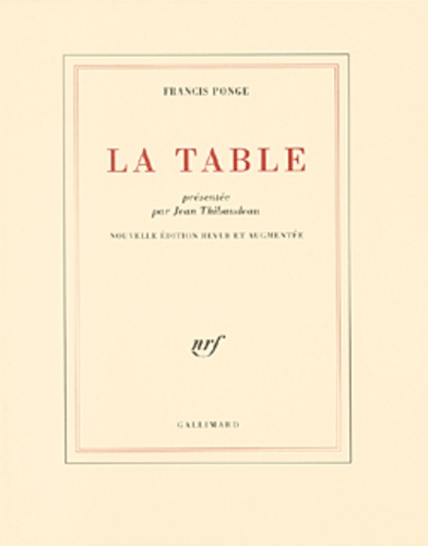 Francis Ponge - La table.