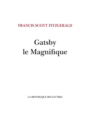 Gatsby le Magnifique 1e édition