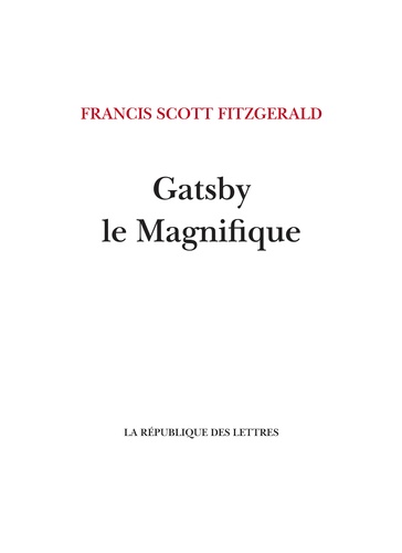 Gatsby le Magnifique 1e édition