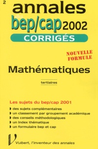 Francis Taillade et Alain Redding - Mathematiques Tertiaires. Corriges 2002.
