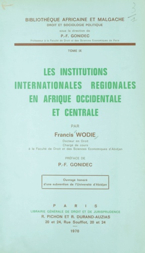 Les institutions internationales régionales en Afrique occidentale et centrale