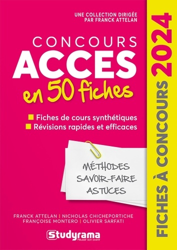 Concours ACCES en 50 fiches. Méthodes, savoir-faire et astuces  Edition 2024