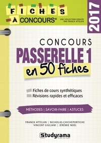 Franck Attelan et Nicholas Chicheportiche - Concours Passerelle 1 - 50 fiches méthodes, savoir-faire et astuces.