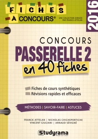 Franck Attelan et Nicholas Chicheportiche - Concours Passerelle 2 - 40 fiches méthodes, savoir-faire et astuces.