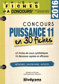 Franck Attelan et Chrysanthos Procopi - Concours Puissance 11 - 30 fiches méthodes, savoir-faire et astuces.