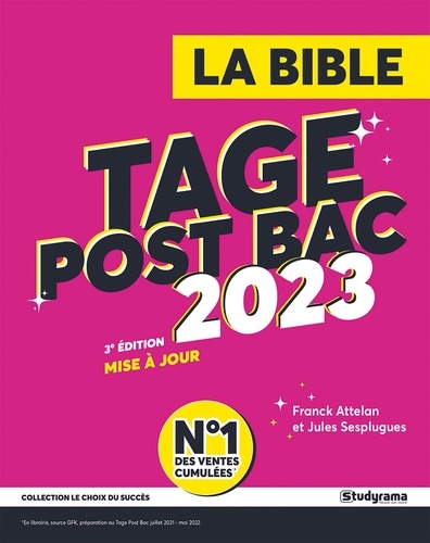 La bible du TAGE post bac 2023 3e édition actualisée