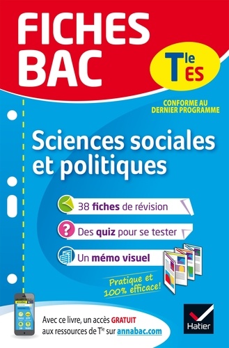 Fiches bac Sciences sociales et politiques Tle ES. fiches de révision   Terminale ES