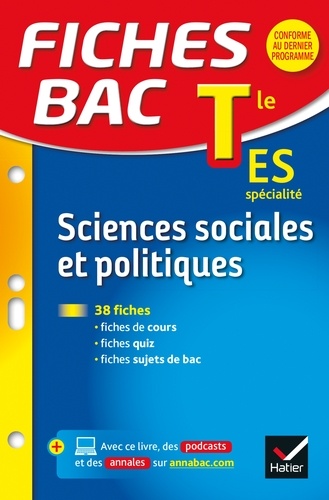 Franck Rimbert - Fiches bac Sciences sociales et politiques Tle ES - fiches de révision - Terminale ES.