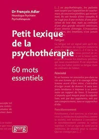Petit lexique de la psychothérapie