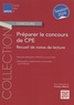 François Albaret et Emmanuel Peignard - Préparer le concours de CPE - Recueil de notes de lecture.