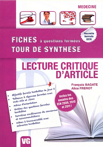 François Bagate et Alice Frerot - Lecture critique d'article.