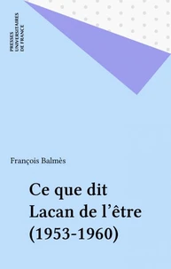 Ce que Lacan dit de l'être