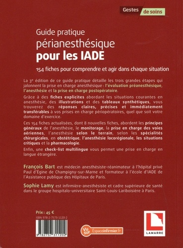 Guide pratique périanesthésique pour les IADE. 154 fiches pour comprendre et agir dans chaque situation 3e édition