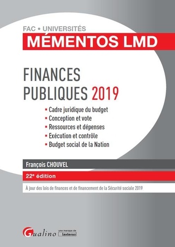 Finances publiques  Edition 2019