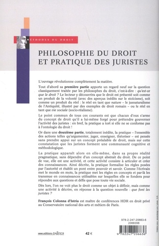 Philosophie du droit et pratique des juristes