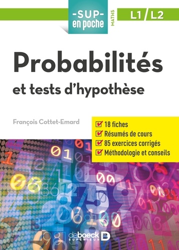Probabilités et tests d'hypothèse. L1/L2