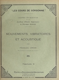 François Croze - Mouvements vibratoires et acoustique (2).