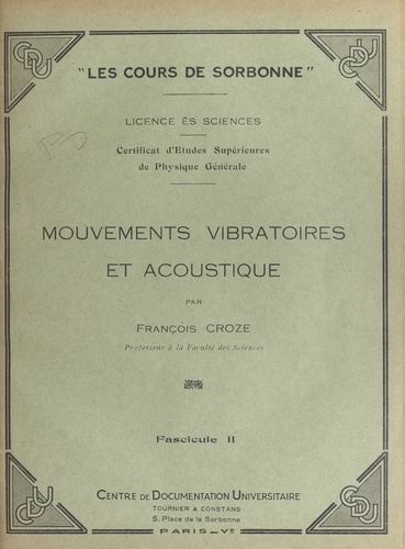 Mouvements vibratoires et acoustique (2)