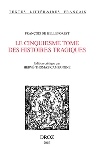 Le cinquiesme tome des histoires tragiques