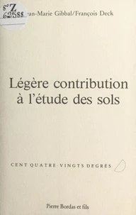 Légère contribution à l'étude des sols