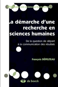 La démarche d'une recherche en sciences humaines