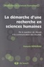 François Dépelteau - La démarche d'une recherche en sciences humaines - De la question de départ à la communication des résultats.