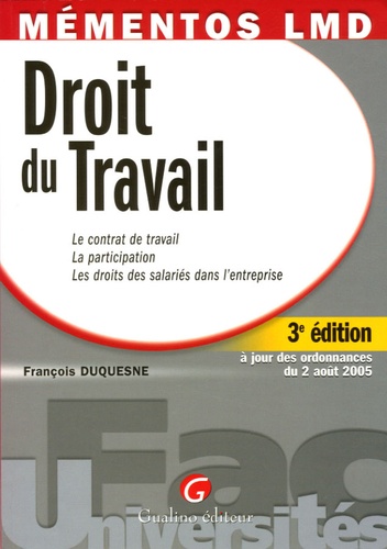 François Duquesne - Droit du travail.