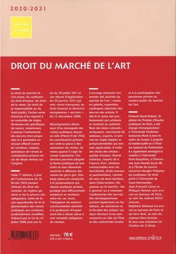 Droit du marché de l'art  Edition 2020-2021