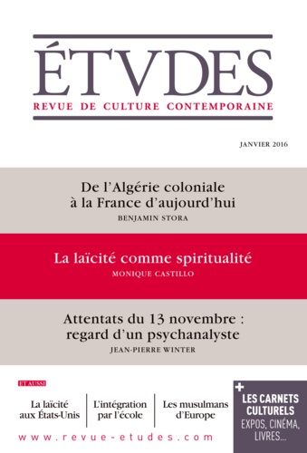 Etudes N° 4223, janvier 2016 Intégration et laïcité, un an après Charlie