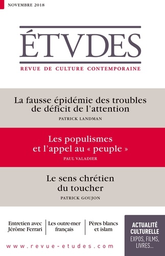 Etudes N° 4254, novembre 2018