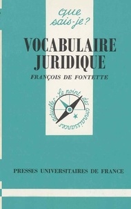 François Fontette - Vocabulaire juridique.