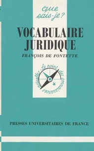 Vocabulaire juridique